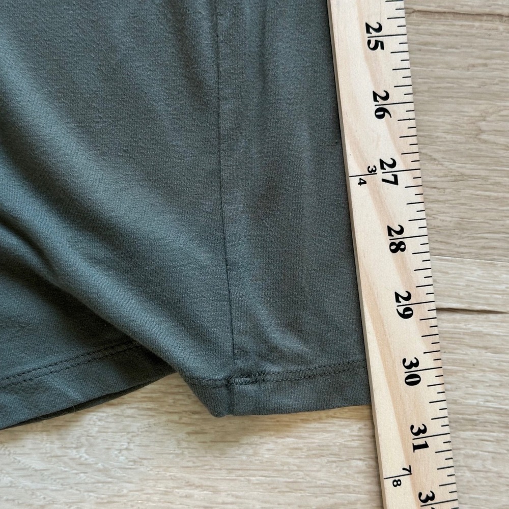 Nuuds Pajama Pants Wide Leg Rayon Drawstring Darkest Olive Lounge Relaxed Fit M - Picture 7 of 8